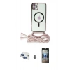 MARSİLYAN™- iPhone 11 Kılıf Eksen Özel Seri - Siyah 34D Hayalet Izgaralı Cam + Pers Alüminyum Kamera Lens - LT
