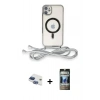 MARSİLYAN™- iPhone 11 Kılıf Eksen Özel Seri - Siyah 34D Hayalet Izgaralı Cam + Pers Alüminyum Kamera Lens - LT