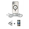 MARSİLYAN™- iPhone 11 Kılıf Eksen Özel Seri - Siyah 34D Hayalet Izgaralı Cam + Raze Metal Kamera Lens - GS