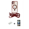 MARSİLYAN™- iPhone 11 Kılıf Eksen Özel Seri - Siyah 34D Hayalet Izgaralı Cam + Renkli Kamera Lens Koruma Cam - SI