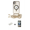 MARSİLYAN™- iPhone 11 Kılıf Eksen Özel Seri - Siyah 34D Hayalet Izgaralı Cam + Renkli Kamera Lens Koruma Cam - SI