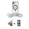 MARSİLYAN™- iPhone 11 Kılıf Eksen Özel Seri - Siyah 34D Hayalet Izgaralı Cam + Raze Metal Kamera Lens - SH