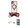 MARSİLYAN™- iPhone 11 Kılıf Eksen Özel Seri - Siyah 34D Hayalet Izgaralı Cam + Renkli Kamera Lens Koruma Cam - TU