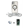 MARSİLYAN™- iPhone 11 Kılıf Eksen Özel Seri - Siyah 360 Mat Full Body Arka Koruyucu + Pers Alüminyum Kamera Lens - GI
