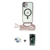 MARSİLYAN™- iPhone 11 Kılıf Eksen Özel Seri - Siyah 360 Mat Full Body Arka Koruyucu + Pers Alüminyum Kamera Lens - GI