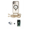 MARSİLYAN™- iPhone 11 Kılıf Eksen Özel Seri - Siyah 360 Mat Full Body Arka Koruyucu + Pers Alüminyum Kamera Lens - LT