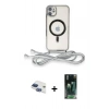 MARSİLYAN™- iPhone 11 Kılıf Eksen Özel Seri - Siyah 360 Mat Full Body Arka Koruyucu + Pers Alüminyum Kamera Lens - LT