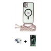 MARSİLYAN™- iPhone 11 Kılıf Eksen Özel Seri - Siyah 360 Mat Full Body Arka Koruyucu + Pers Alüminyum Kamera Lens - LT