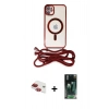 MARSİLYAN™- iPhone 11 Kılıf Eksen Özel Seri - Siyah 360 Mat Full Body Arka Koruyucu + Pers Alüminyum Kamera Lens - KI