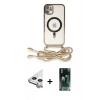 MARSİLYAN™- iPhone 11 Kılıf Eksen Özel Seri - Siyah 360 Mat Full Body Arka Koruyucu + Raze Metal Kamera Lens - GS