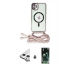 MARSİLYAN™- iPhone 11 Kılıf Eksen Özel Seri - Siyah 360 Mat Full Body Arka Koruyucu + Raze Metal Kamera Lens - GS