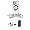 MARSİLYAN™- iPhone 11 Kılıf Eksen Özel Seri - Siyah 360 Mat Full Body Arka Koruyucu + Raze Metal Kamera Lens - GS