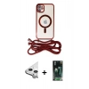 MARSİLYAN™- iPhone 11 Kılıf Eksen Özel Seri - Siyah 360 Mat Full Body Arka Koruyucu + Raze Metal Kamera Lens - GS