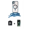 MARSİLYAN™- iPhone 11 Kılıf Eksen Özel Seri - Siyah 360 Mat Full Body Arka Koruyucu + PVD Metal Kamera Lens - SH