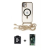 MARSİLYAN™- iPhone 11 Kılıf Eksen Özel Seri - Siyah 360 Mat Full Body Arka Koruyucu + PVD Metal Kamera Lens - SH