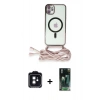 MARSİLYAN™- iPhone 11 Kılıf Eksen Özel Seri - Siyah 360 Mat Full Body Arka Koruyucu + PVD Metal Kamera Lens - SH