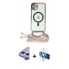 MARSİLYAN™- iPhone 11 Kılıf Eksen Özel Seri - Siyah 3D Antistatik Cam Ekran Koruyucu + Raze Metal Kamera Lens - MR