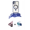MARSİLYAN™- iPhone 11 Kılıf Eksen Özel Seri - Siyah 3D Antistatik Cam Ekran Koruyucu + Raze Metal Kamera Lens - SH