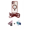 MARSİLYAN™- iPhone 11 Kılıf Eksen Özel Seri - Siyah 3D Antistatik Cam Ekran Koruyucu + Raze Metal Kamera Lens - SH