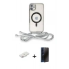 MARSİLYAN™- iPhone 11 Kılıf Eksen Özel Seri - Siyah 3D Antistatik Hayalet Cam Ekran Koruyucu + Renkli Kamera Lens Koruma Cam - PE