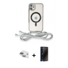 MARSİLYAN™- iPhone 11 Kılıf Eksen Özel Seri - Siyah 3D Antistatik Hayalet Cam Ekran Koruyucu + Pers Alüminyum Kamera Lens - YL