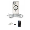 MARSİLYAN™- iPhone 11 Kılıf Eksen Özel Seri - Siyah 3D Antistatik Hayalet Cam Ekran Koruyucu + Renkli Kamera Lens Koruma Cam - TU