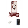 MARSİLYAN™- iPhone 11 Kılıf Eksen Özel Seri - Siyah 3D Antistatik Hayalet Cam Ekran Koruyucu + Renkli Kamera Lens Koruma Cam - TU