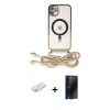 MARSİLYAN™- iPhone 11 Kılıf Eksen Özel Seri - Siyah 3D Antistatik Hayalet Cam Ekran Koruyucu + Renkli Kamera Lens Koruma Cam - TU