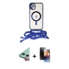 MARSİLYAN™- iPhone 11 Kılıf Eksen Özel Seri - Siyah 3D Antistatik Mat Seramik Nano Ekran Koruyucu + Raze Metal Kamera Lens - KI