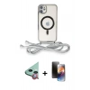 MARSİLYAN™- iPhone 11 Kılıf Eksen Özel Seri - Siyah 3D Antistatik Mat Seramik Nano Ekran Koruyucu + Raze Metal Kamera Lens - KI