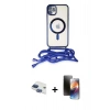 MARSİLYAN™- iPhone 11 Kılıf Eksen Özel Seri - Siyah 3D Antistatik Mat Seramik Nano Ekran Koruyucu + Pers Alüminyum Kamera Lens - LT