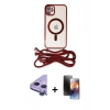 MARSİLYAN™- iPhone 11 Kılıf Eksen Özel Seri - Siyah 3D Antistatik Mat Seramik Nano Ekran Koruyucu + Raze Metal Kamera Lens - MR