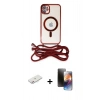 MARSİLYAN™- iPhone 11 Kılıf Eksen Özel Seri - Siyah 3D Antistatik Mat Seramik Nano Ekran Koruyucu + Renkli Kamera Lens Koruma Cam - PE