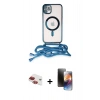 MARSİLYAN™- iPhone 11 Kılıf Eksen Özel Seri - Siyah 3D Antistatik Mat Seramik Nano Ekran Koruyucu + Pers Alüminyum Kamera Lens - KI