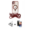 MARSİLYAN™- iPhone 11 Kılıf Eksen Özel Seri - Siyah 3D Antistatik Mat Seramik Nano Ekran Koruyucu + Raze Metal Kamera Lens - GS