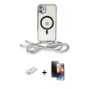 MARSİLYAN™- iPhone 11 Kılıf Eksen Özel Seri - Siyah 3D Antistatik Mat Seramik Nano Ekran Koruyucu + Renkli Kamera Lens Koruma Cam - SI