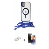 MARSİLYAN™- iPhone 11 Kılıf Eksen Özel Seri - Siyah 3D Antistatik Mat Seramik Nano Ekran Koruyucu + Renkli Kamera Lens Koruma Cam - TU