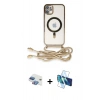 MARSİLYAN™- iPhone 11 Kılıf Eksen Özel Seri - Siyah 3D Antistatik Seramik Nano Ekran Koruyucu + Pers Alüminyum Kamera Lens - GI