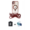 MARSİLYAN™- iPhone 11 Kılıf Eksen Özel Seri - Siyah 3D Antistatik Seramik Nano Ekran Koruyucu + PVD Metal Kamera Lens - SH