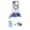 MARSİLYAN™- iPhone 11 Kılıf Eksen Özel Seri - Siyah 3D Antistatik Seramik Nano Ekran Koruyucu + Neon Fosforlu Kamera Lens - TU