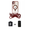 MARSİLYAN™- iPhone 11 Kılıf Eksen Özel Seri - Siyah 6D Antistatik Mat Seramik Hayalet Nano Ekran Koruyucu + PVD Metal Kamera Lens - SH
