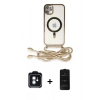 MARSİLYAN™- iPhone 11 Kılıf Eksen Özel Seri - Siyah 6D Antistatik Mat Seramik Hayalet Nano Ekran Koruyucu + PVD Metal Kamera Lens - MI