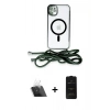MARSİLYAN™- iPhone 11 Kılıf Eksen Özel Seri - Siyah 6D Antistatik Mat Seramik Hayalet Nano Ekran Koruyucu + Kamera Lens Koruma Cam - SF