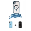 MARSİLYAN™- iPhone 11 Kılıf Eksen Özel Seri - Siyah 6D Antistatik Mat Seramik Hayalet Nano Ekran Koruyucu + Neon Fosforlu Kamera Lens - TU
