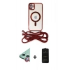 MARSİLYAN™- iPhone 11 Kılıf Eksen Özel Seri - Siyah 6D Antistatik Mat Seramik Hayalet Nano Ekran Koruyucu + Raze Metal Kamera Lens - KI