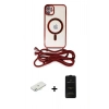 MARSİLYAN™- iPhone 11 Kılıf Eksen Özel Seri - Siyah 6D Antistatik Mat Seramik Hayalet Nano Ekran Koruyucu + Renkli Kamera Lens Koruma Cam - SI