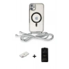 MARSİLYAN™- iPhone 11 Kılıf Eksen Özel Seri - Siyah 6D Antistatik Mat Seramik Hayalet Nano Ekran Koruyucu + Renkli Kamera Lens Koruma Cam - PE