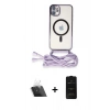 MARSİLYAN™- iPhone 11 Kılıf Eksen Özel Seri - Siyah 6D Antistatik Mat Seramik Hayalet Nano Ekran Koruyucu + Kamera Lens Koruma Cam - SF