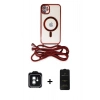 MARSİLYAN™- iPhone 11 Kılıf Eksen Özel Seri - Siyah 6D Antistatik Mat Seramik Hayalet Nano Ekran Koruyucu + PVD Metal Kamera Lens - YL