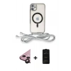 MARSİLYAN™- iPhone 11 Kılıf Eksen Özel Seri - Siyah 6D Antistatik Mat Seramik Hayalet Nano Ekran Koruyucu + Raze Metal Kamera Lens - SH